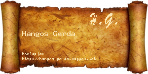 Hangos Gerda névjegykártya